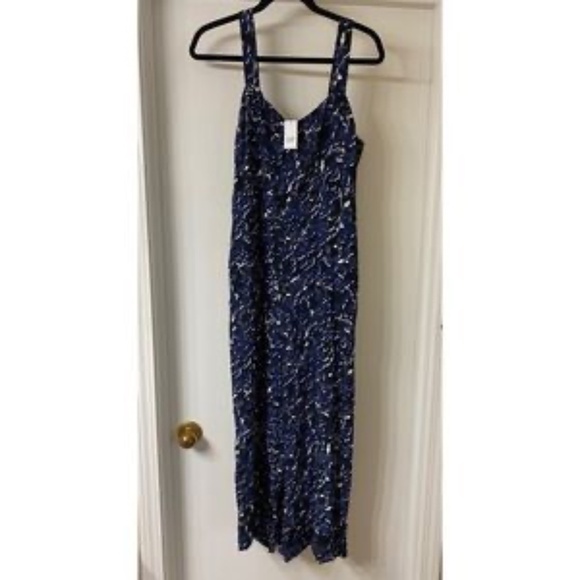 Gap Print Apron Wide Leg Jumpsuit in Blue and Black - Picture 3 of 8